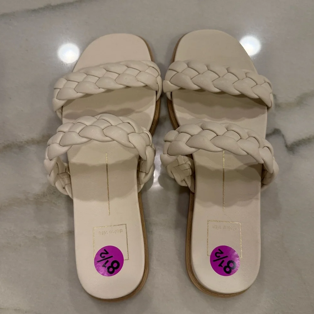 Dolce Vita Glade Slide Sandals Size 8.5 Cream - Picture 5 of 10